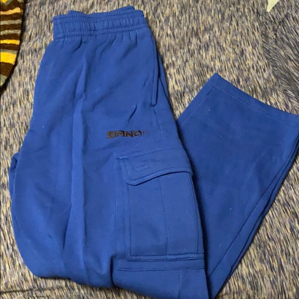 Blue sweatpants